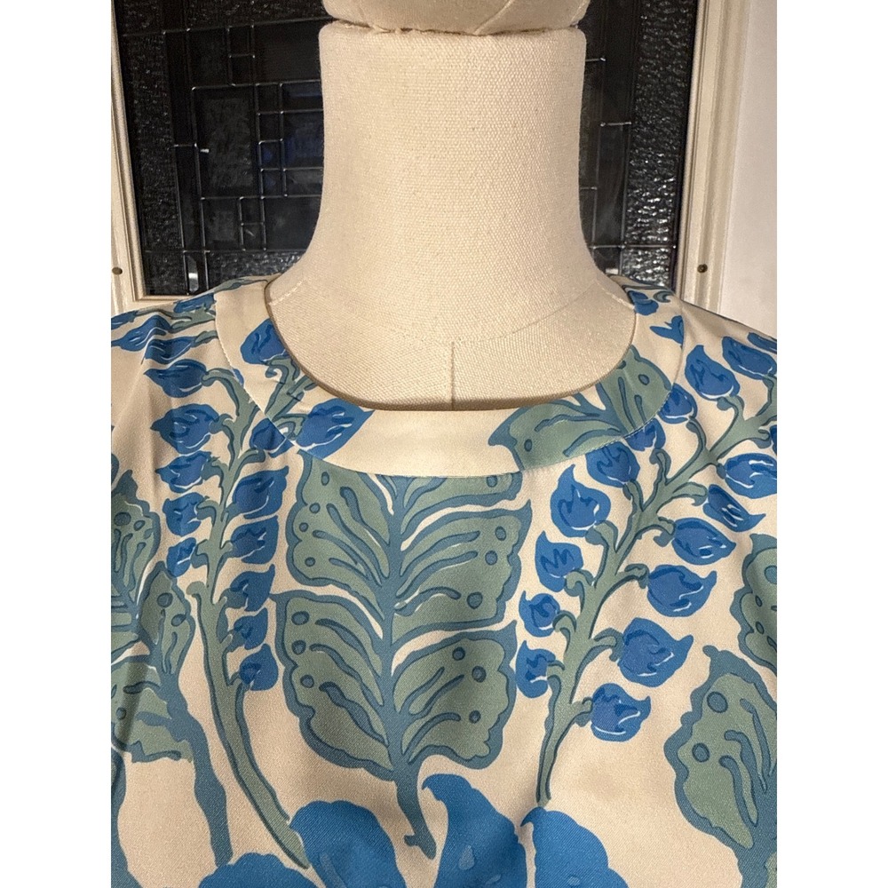 TUCKERNUCK 'Jamie' midi chinoiserie- inspired botanical Floral shift dress Sz XL - Picture 13 of 14